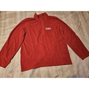 Sports Authority Red Quarter Zip Pullover Sweatshirt Employee Uniform...